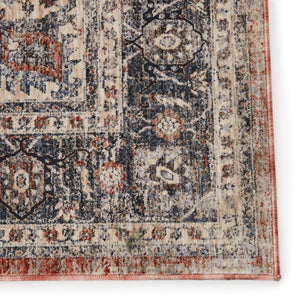 Jaipur Living Vibe by Jaipur Living Temple Medallion Runner Rug Distressed Vintage Entryway Accent Gray 3' X 8' RUG151218