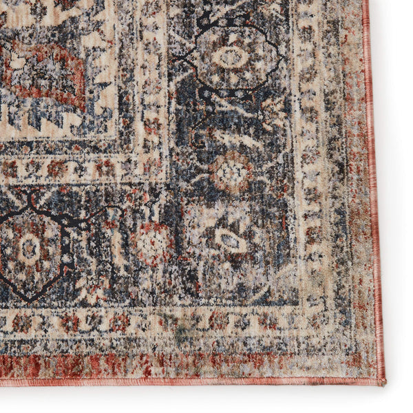 Jaipur Living Vibe by Jaipur Living Temple Medallion Runner Rug Distressed Vintage Entryway Accent Gray 3' X 8' RUG151218
