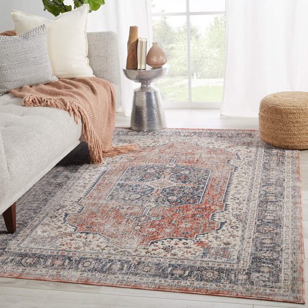 Jaipur Living Vibe by Jaipur Living Temple Medallion Runner Rug Distressed Vintage Entryway Accent Gray 3' X 8' RUG151218