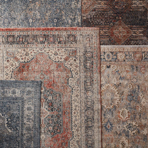 Jaipur Living Vibe by Jaipur Living Temple Medallion Runner Rug Distressed Vintage Entryway Accent Gray 3' X 8' RUG151218