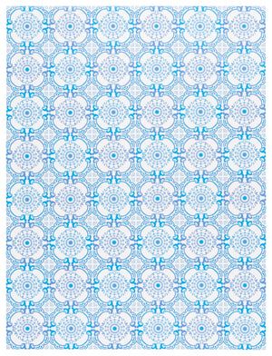 Safavieh Vinyl Floor Area Rug With Elegant Medallion Design – Durable Pvc For High-traffic Spaces, Easy Care Blue ,Ivory Polyvinyl Chloride (Pvc) Vnf113m-6