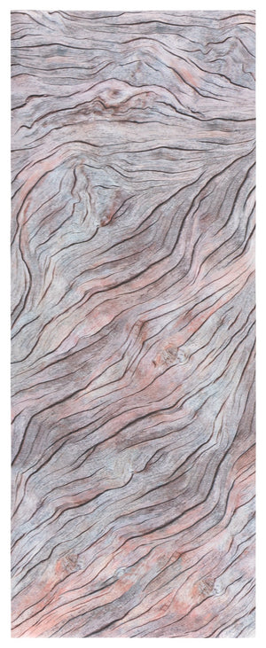 Safavieh Vinyl Grey Rust Runner Rug For Hallways — Durable Pvc Low-Profile Design, Easy-Clean, Modern Appeal 2'-6" x 6'-7" VNF114F-26