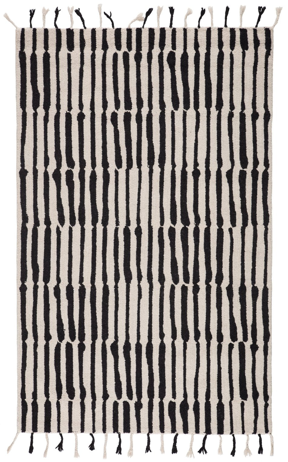 Jaipur Living Vera By Nikki Chu Saville Vnk08 Tufted Handmade 100% Wool Contemporary/Modern Tribal Indoor Rug Black, Ivory 100% Wool, 100% Cotton Rug145420