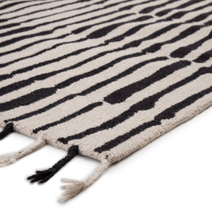 Jaipur Living Vera By Nikki Chu Saville Vnk08 Tufted Handmade 100% Wool Contemporary/Modern Tribal Indoor Rug Black, Ivory 100% Wool, 100% Cotton Rug145420