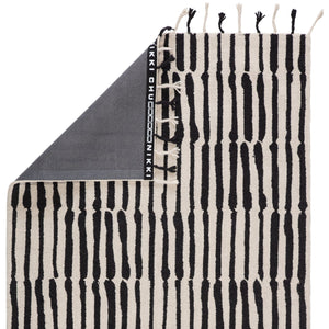 Jaipur Living Vera By Nikki Chu Saville Vnk08 Tufted Handmade 100% Wool Contemporary/Modern Tribal Indoor Rug Black, Ivory 100% Wool, 100% Cotton Rug145420