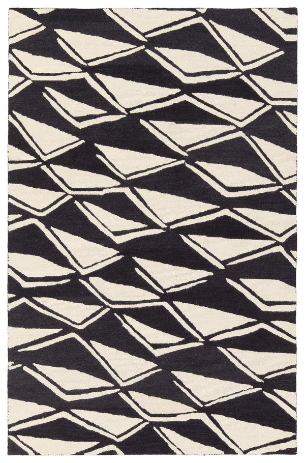 Jaipur Living Vera By Nikki Chu Movran Vnk11 Tufted Handmade 100% Wool Geometric Tribal Indoor Rug Black 100% Wool, 100% Polyester Rug161833