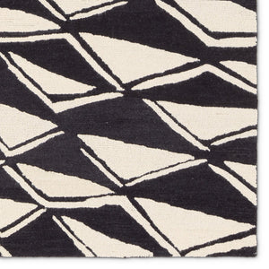 Jaipur Living Vera By Nikki Chu Movran Vnk11 Tufted Handmade 100% Wool Geometric Tribal Indoor Rug Black 100% Wool, 100% Polyester Rug161833