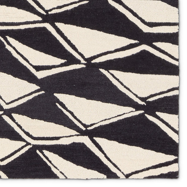 Jaipur Living Vera By Nikki Chu Movran Vnk11 Tufted Handmade 100% Wool Geometric Tribal Indoor Rug Black 100% Wool, 100% Polyester Rug161833