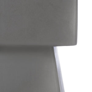 Safavieh ZEN Indoor/Outdoor Mushroom Accent Stool – Modern Concrete Design for Stylish Spaces & Durability Dark Grey VNN1000A