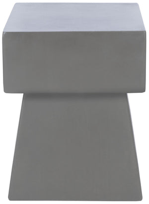 Safavieh ZEN Indoor/Outdoor Mushroom Accent Stool – Modern Concrete Design for Stylish Spaces & Durability Dark Grey VNN1000A