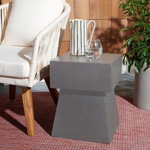 Safavieh ZEN Indoor/Outdoor Mushroom Accent Stool – Modern Concrete Design for Stylish Spaces & Durability Dark Grey VNN1000A