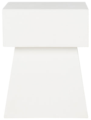 Safavieh ZEN Indoor/Outdoor Mushroom Accent Stool – Modern Concrete Design for Stylish Spaces & Durability Ivory VNN1000B
