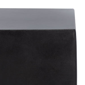 Safavieh ZEN Indoor/Outdoor Mushroom Accent Stool – Modern Concrete Design for Stylish Spaces & Durability Black VNN1000C