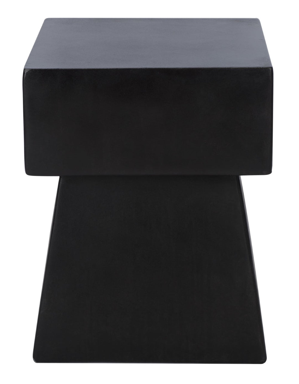 Safavieh ZEN Indoor/Outdoor Mushroom Accent Stool – Modern Concrete Design for Stylish Spaces & Durability Black VNN1000C