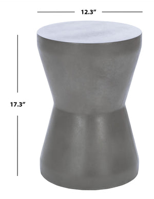 Safavieh TORRE Contemporary Concrete Accent Stool – Stylish Multi-Purpose Design for Indoor & Outdoor Use Dark Grey VNN1001A