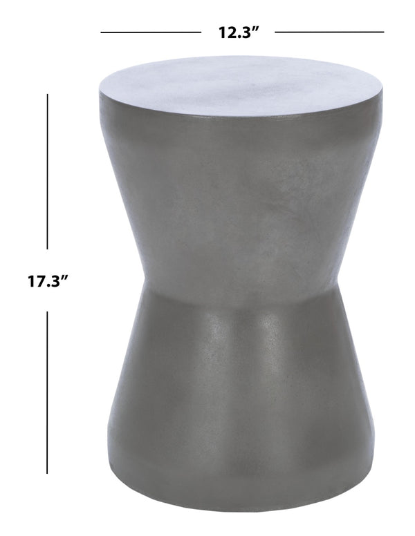 Safavieh TORRE Contemporary Concrete Accent Stool – Stylish Multi-Purpose Design for Indoor & Outdoor Use Dark Grey VNN1001A