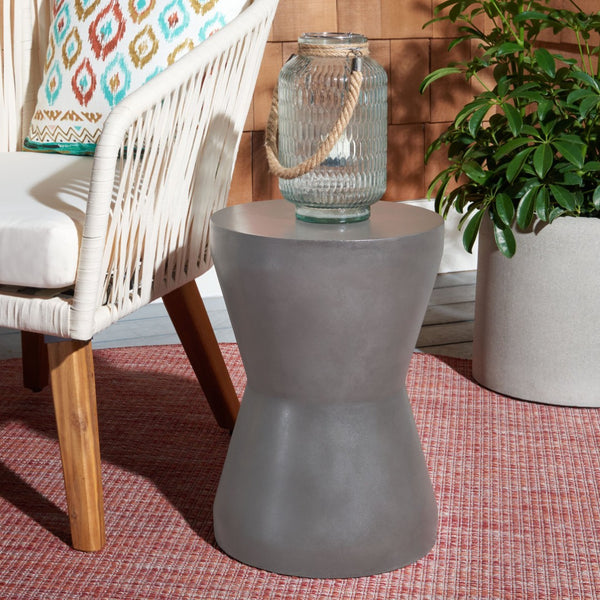 Safavieh TORRE Contemporary Concrete Accent Stool – Stylish Multi-Purpose Design for Indoor & Outdoor Use Dark Grey VNN1001A
