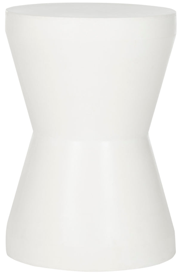 Safavieh TORRE Contemporary Concrete Accent Stool – Stylish Multi-Purpose Design for Indoor & Outdoor Use Ivory VNN1001B