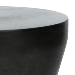 Safavieh TORRE Contemporary Concrete Accent Stool – Stylish Multi-Purpose Design for Indoor & Outdoor Use Black VNN1001C