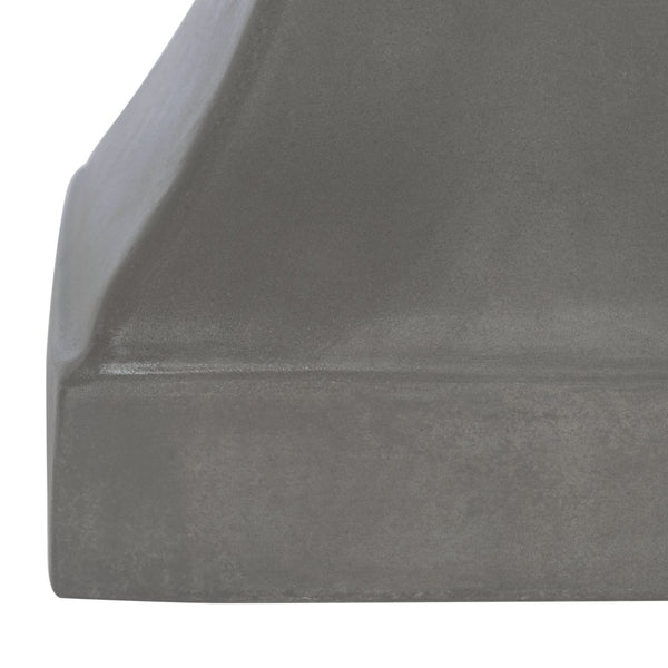 Safavieh CURBY Concrete Accent Stool - Stylish Industrial Chic for Indoor & Outdoor Spaces, Versatile Design Dark Grey VNN1002A