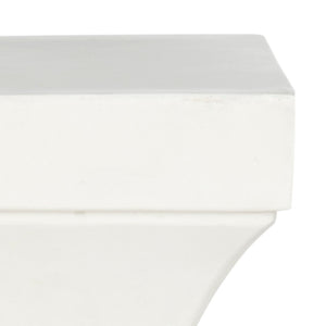 Safavieh CURBY Concrete Accent Stool - Stylish Industrial Chic for Indoor & Outdoor Spaces, Versatile Design Ivory VNN1002B