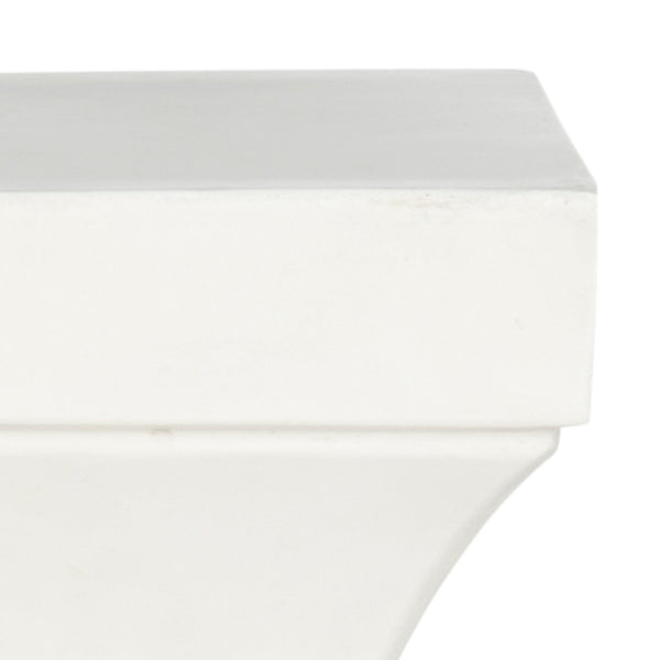 Safavieh CURBY Concrete Accent Stool - Stylish Industrial Chic for Indoor & Outdoor Spaces, Versatile Design Ivory VNN1002B