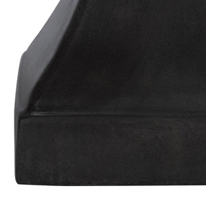 Safavieh CURBY Concrete Accent Stool - Stylish Industrial Chic for Indoor & Outdoor Spaces, Versatile Design Black VNN1002C