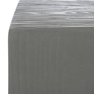 Safavieh CUBE Concrete Accent Stool - Modern Sculptural Design for Indoor & Outdoor Spaces, Versatile Use Dark Grey VNN1003A