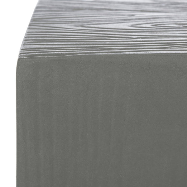 Safavieh CUBE Concrete Accent Stool - Modern Sculptural Design for Indoor & Outdoor Spaces, Versatile Use Dark Grey VNN1003A