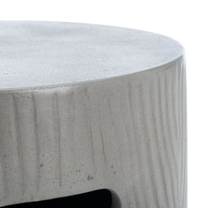 Safavieh TRUNK Concrete Accent Stool - Sculptural Modern Design for Indoor & Outdoor Versatility and Style Dark Grey VNN1004A