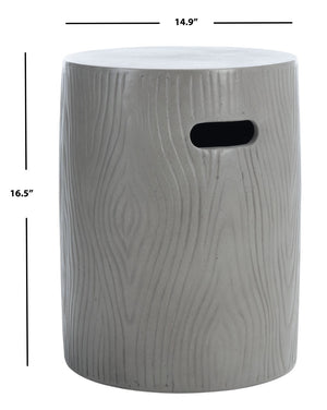 Safavieh TRUNK Concrete Accent Stool - Sculptural Modern Design for Indoor & Outdoor Versatility and Style Dark Grey VNN1004A
