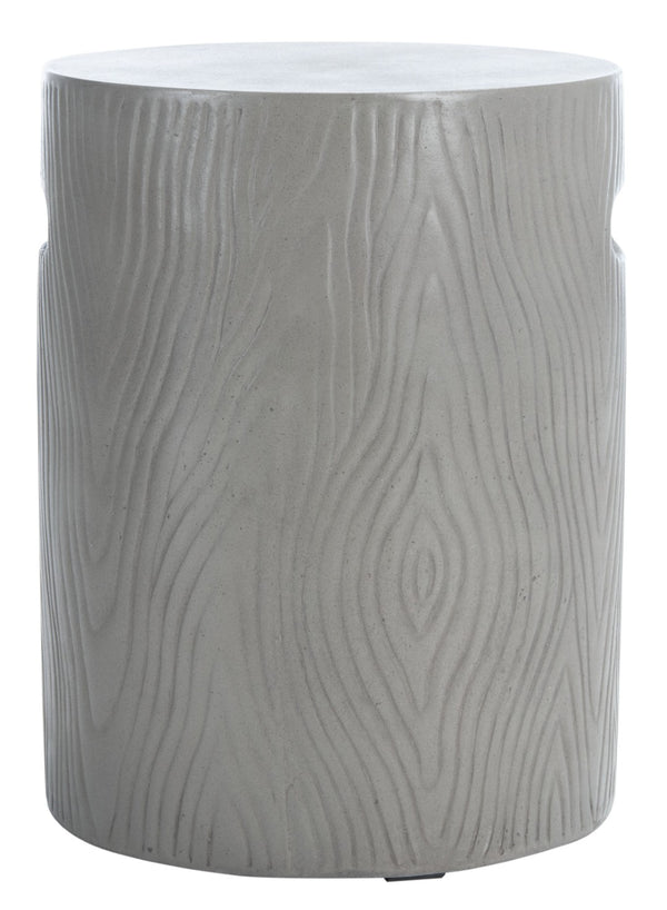 Safavieh TRUNK Concrete Accent Stool - Sculptural Modern Design for Indoor & Outdoor Versatility and Style Dark Grey VNN1004A