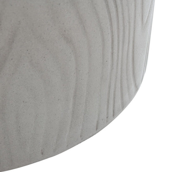 Safavieh TRUNK Concrete Accent Stool - Sculptural Modern Design for Indoor & Outdoor Versatility and Style Dark Grey VNN1004A