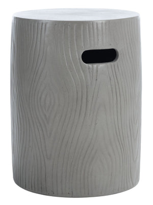 Safavieh TRUNK Concrete Accent Stool - Sculptural Modern Design for Indoor & Outdoor Versatility and Style Dark Grey VNN1004A