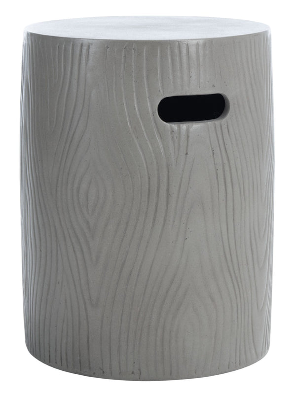 Safavieh TRUNK Concrete Accent Stool - Sculptural Modern Design for Indoor & Outdoor Versatility and Style Dark Grey VNN1004A