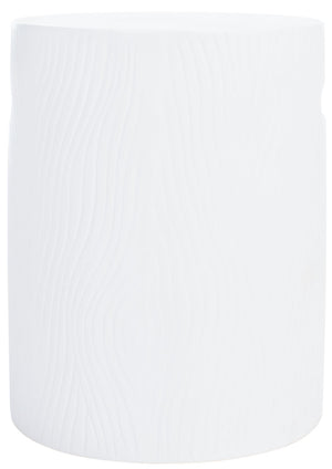Safavieh TRUNK Concrete Accent Stool - Sculptural Modern Design for Indoor & Outdoor Versatility and Style Ivory VNN1004B