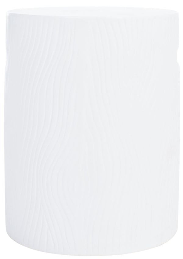 Safavieh TRUNK Concrete Accent Stool - Sculptural Modern Design for Indoor & Outdoor Versatility and Style Ivory VNN1004B