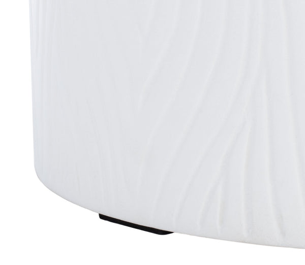 Safavieh TRUNK Concrete Accent Stool - Sculptural Modern Design for Indoor & Outdoor Versatility and Style Ivory VNN1004B