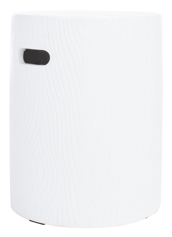 Safavieh TRUNK Concrete Accent Stool - Sculptural Modern Design for Indoor & Outdoor Versatility and Style Ivory VNN1004B