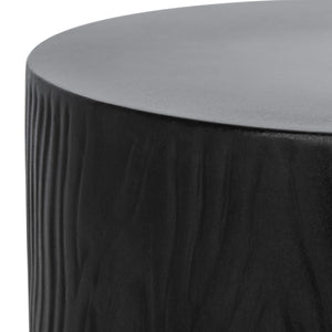 Safavieh TRUNK Concrete Accent Stool - Sculptural Modern Design for Indoor & Outdoor Versatility and Style Black VNN1004C