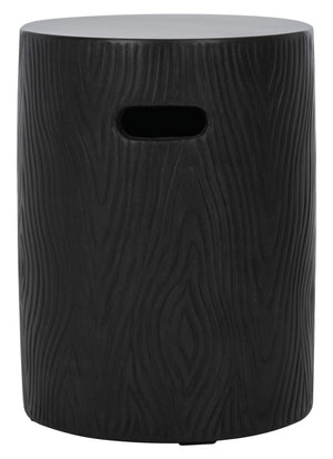 Safavieh TRUNK Concrete Accent Stool - Sculptural Modern Design for Indoor & Outdoor Versatility and Style Black VNN1004C