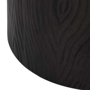 Safavieh TRUNK Concrete Accent Stool - Sculptural Modern Design for Indoor & Outdoor Versatility and Style Black VNN1004C