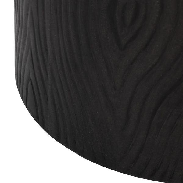 Safavieh TRUNK Concrete Accent Stool - Sculptural Modern Design for Indoor & Outdoor Versatility and Style Black VNN1004C