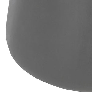 Safavieh BUTTON Concrete Accent Stool - Modern Industrial Design for Indoor & Outdoor Versatile Living Spaces Dark Grey VNN1005A