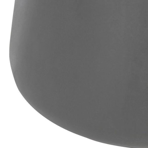 Safavieh BUTTON Concrete Accent Stool - Modern Industrial Design for Indoor & Outdoor Versatile Living Spaces Dark Grey VNN1005A