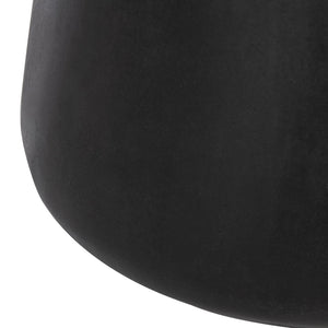 Safavieh BUTTON Concrete Accent Stool - Modern Industrial Design for Indoor & Outdoor Versatile Living Spaces Black VNN1005C