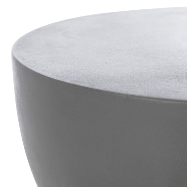 Safavieh HARUKI Contemporary Concrete Accent Stool with Sculptural Design for Versatile Indoor & Outdoor Use Dark Grey VNN1006A
