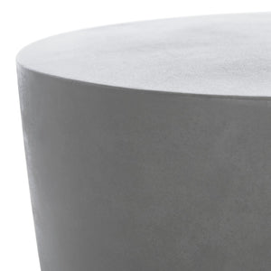 Safavieh AISHI Sculptural Concrete Accent Stool - Modern African-Inspired Design for Indoor & Outdoor Spaces Dark Grey VNN1007A