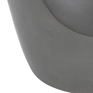 Safavieh AISHI Sculptural Concrete Accent Stool - Modern African-Inspired Design for Indoor & Outdoor Spaces Dark Grey VNN1007A