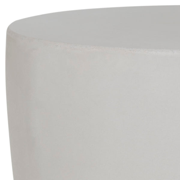 Safavieh AISHI Sculptural Concrete Accent Stool - Modern African-Inspired Design for Indoor & Outdoor Spaces Ivory VNN1007B